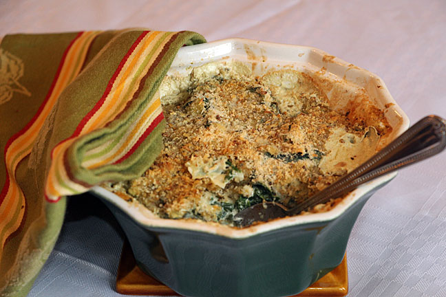 Baked Spinach with Artichoke 
