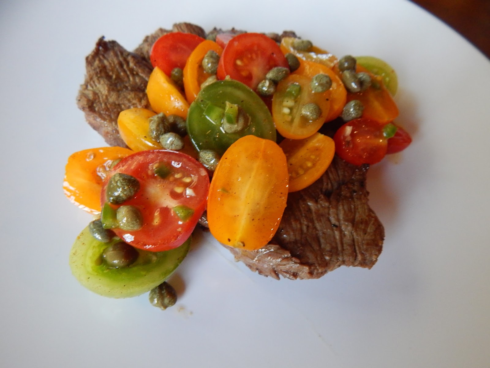 Steak with Tomato Caper Relish 3