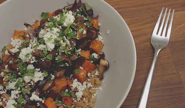 Roasted Mushrooms, Chorizo, and Sweet potatoes with Chipotle Quinoa from Bowen Appétit