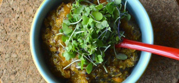 Curry Quinoa and Sweet Potato Stew from Yummy Sprout