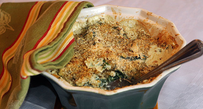 Creamy Baked Spinach with Artichoke from Art of Natural Living