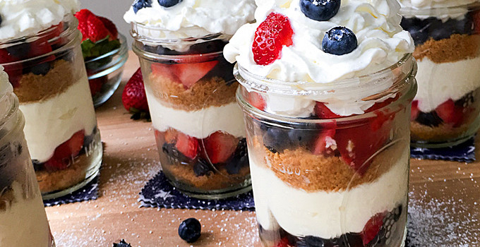 No Bake Berry Cheesecake Trifle from Amanda’s Cookin’