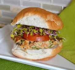 Kale and Sweet Potato Turkey Burgers from Yummy Sprout