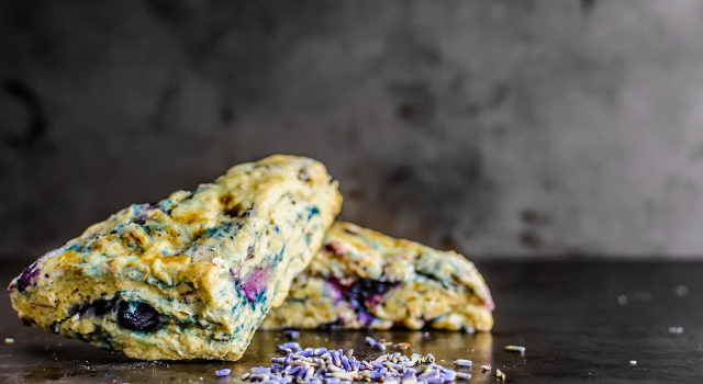 Blueberry Walnut Lavender Scones from All Food Considered