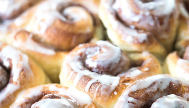 Cinnamon Rolls with Dairy Free Glaze from Simply Whisked