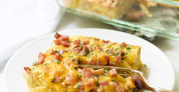 Breakfast Casserole with Ham & Cheese from Amanda’s Cookin’