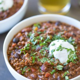 Quick and Easy Beer Chili from Simply Whisked