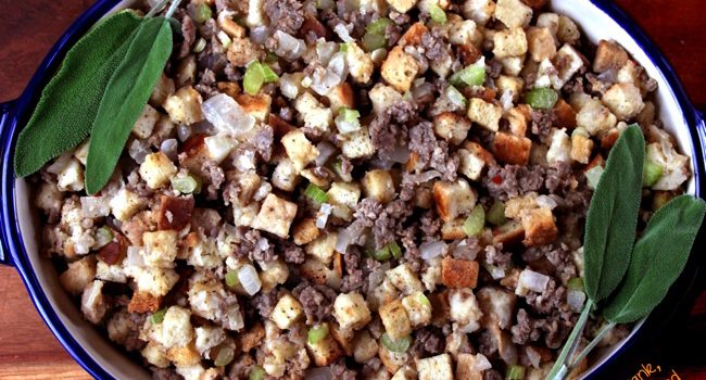 Easy Sausage Stuffing from Flipped Out Food